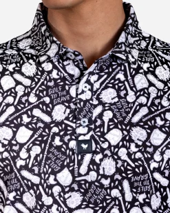 Bad Birdie X Liquid Death Black Polo